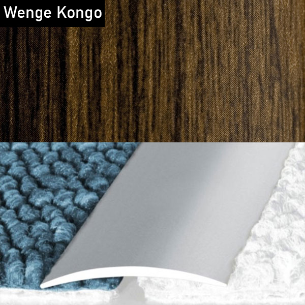 Self Adhesive Aluminium Door Threshold Wood Effect Flat Strip