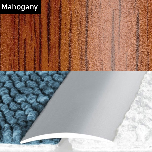 Self Adhesive Aluminium Door Threshold Wood Effect Flat Strip