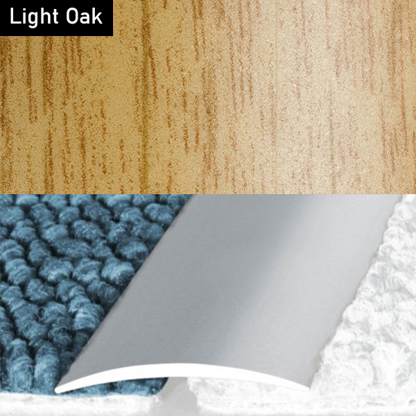 Self Adhesive Aluminium Door Threshold Wood Effect Flat Strip