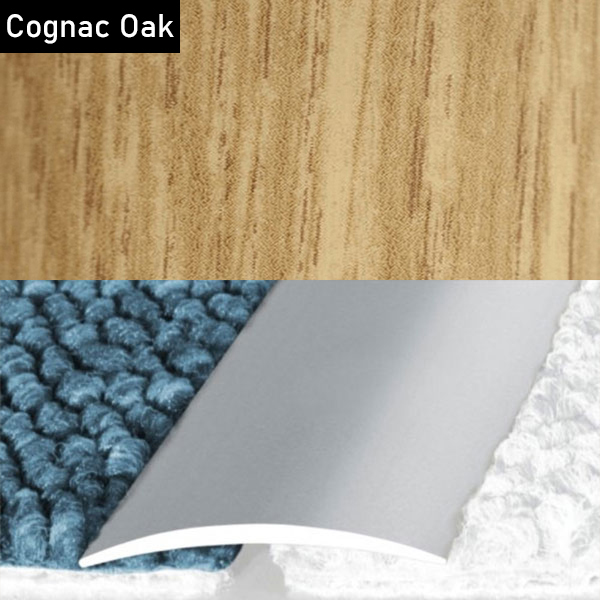 Self Adhesive Aluminium Door Threshold Wood Effect Flat Strip