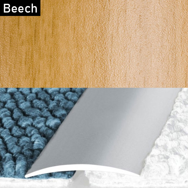 Self Adhesive Aluminium Door Threshold Wood Effect Flat Strip