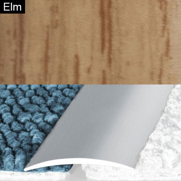 Self Adhesive Aluminium Door Threshold Wood Effect Flat Strip