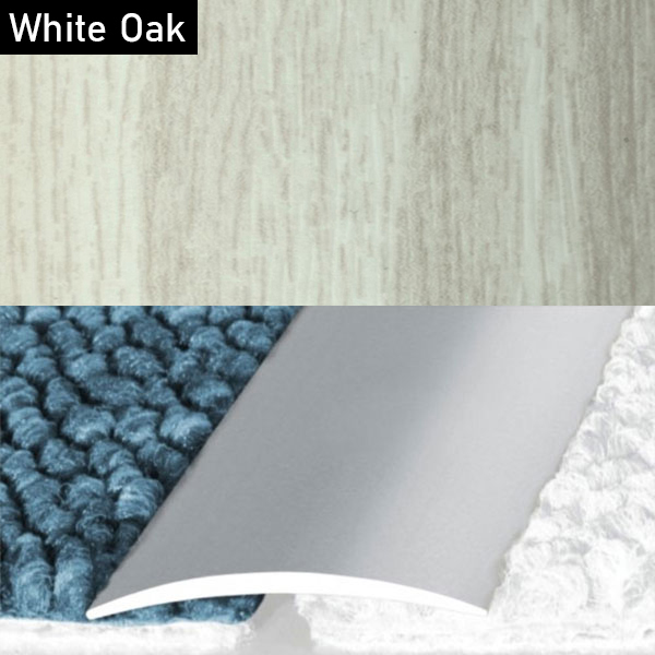Self Adhesive Aluminium Door Threshold Wood Effect Flat Strip