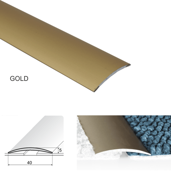 Aluminium Self Adhesive Door Thresholds For Connecting Wooden & Carpet Floors