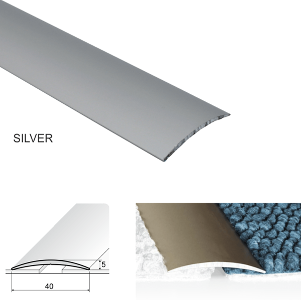 Aluminium Self Adhesive Door Thresholds For Connecting Wooden & Carpet Floors