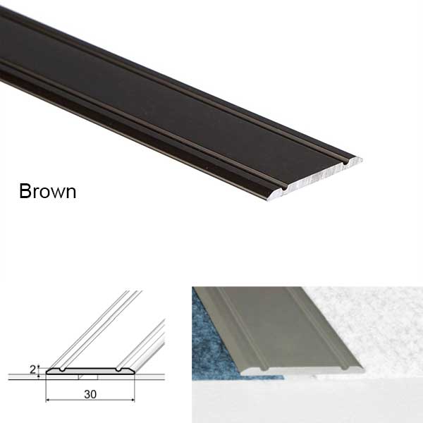 Self Adhesive Aluminium Flat Door Threshold For Wooden & Laminate Flooring