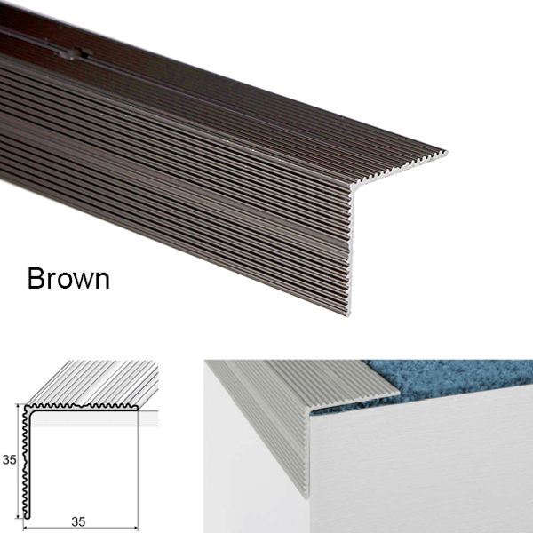 Aluminium Self Adhesive Stair Nosing Trim for Edge Protection