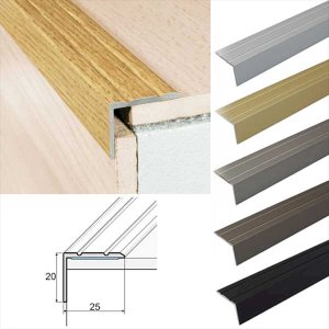 Self Adhesive Aluminium Stair Nosing For Stairs Edge Protection 