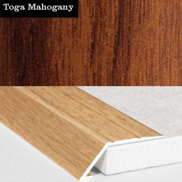 Aluminium Self Adhesive Wood Effect Door Threshold Ramp  