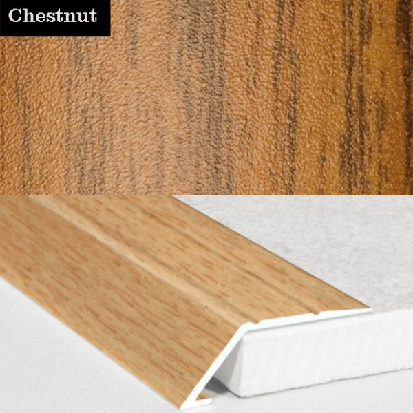 Aluminium Self Adhesive Wood Effect Door Threshold Ramp  