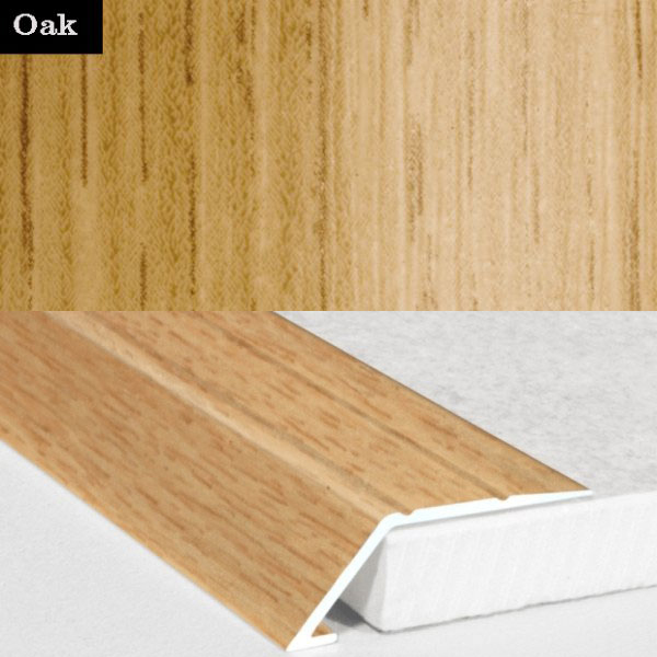 Aluminium Self Adhesive Wood Effect Door Threshold Ramp  