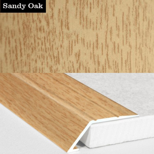 Aluminium Self Adhesive Wood Effect Door Threshold Ramp  