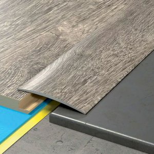 Self-Adhesive Aluminium Wood Effect Door Threshold Edging Trim