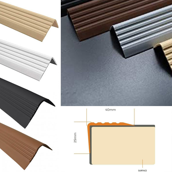 Self Adhesive Bullnose Stair Nosing Rubber Angle Step Edge