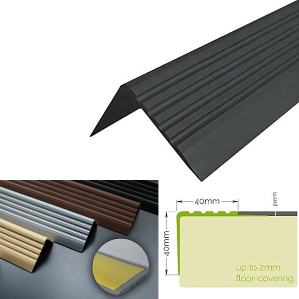 Self Adhesive Stair Nosing Bullnose Stair Nosing Rubber Angle Step Edge