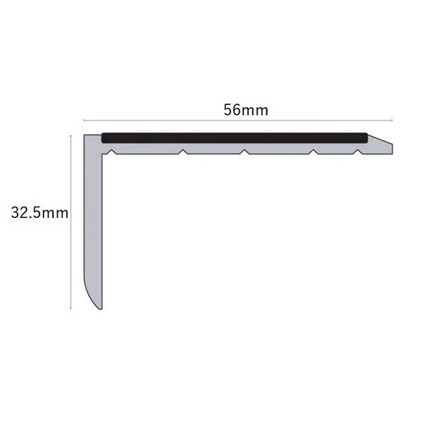 Slimline PVC Non Slip Hard Nose Stair Nosing Profie 