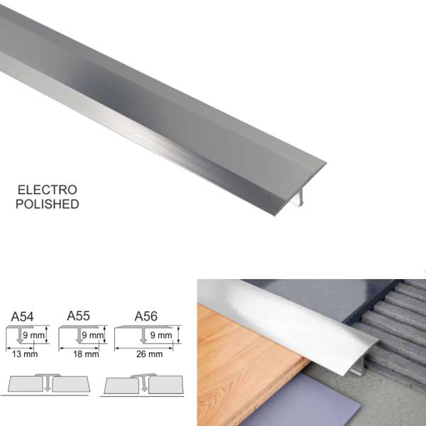 T Bar Anodised Aluminium Threshold Transition Trim For Tiles