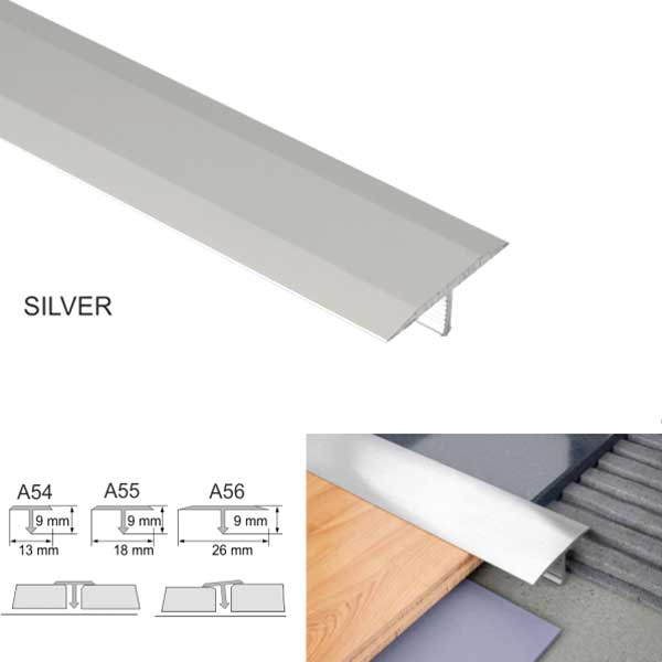 T Bar Anodised Aluminium Threshold Transition Trim For Tiles