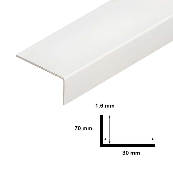 Unequal Plastic PVC Corner 90 Degree Angle Trim Black 2.5m Long