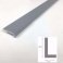 Unequal Gray Plastic PVC Corner 90 Degree Angle Trim 2.5m Long