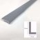 Unequal Gray Plastic PVC Corner 90 Degree Angle Trim 2.5m Long