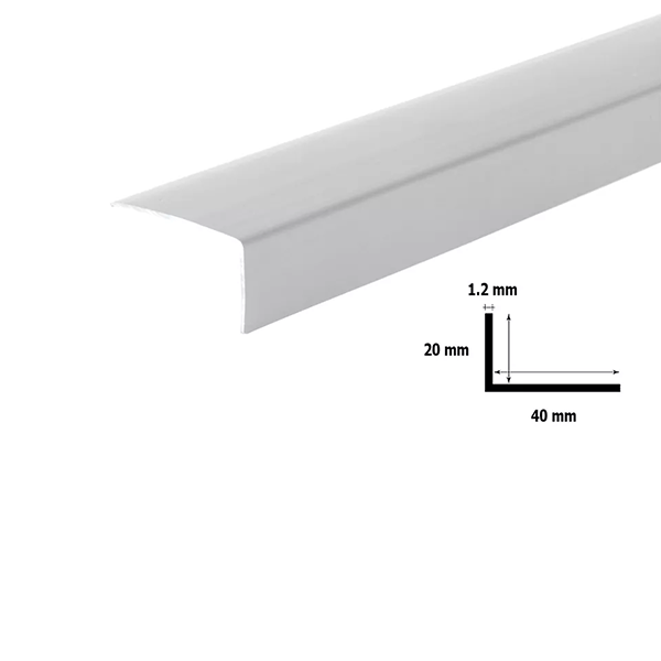 90 Degree 2.5m Unequal PVC Plastic Corner Angle Trim 