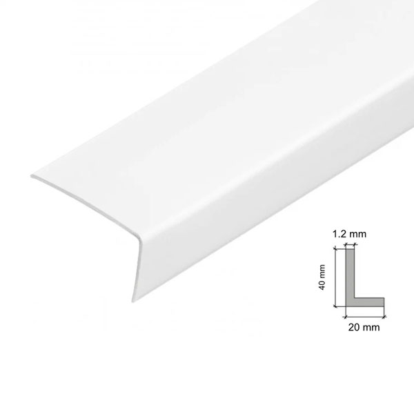 Durable White PVC angle trim for home renovation and corner finishing