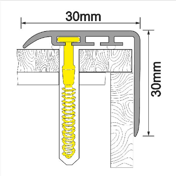 UPVC Anti-Slip Stair Nosing for Stair Treads
