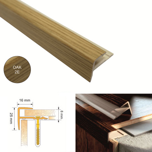 UPVC Push-In Stair Nosing Edge for Step Protection