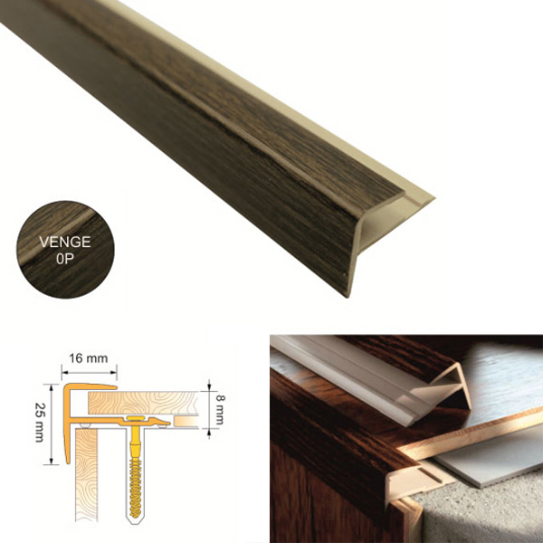 UPVC Push-In Stair Nosing Edge for Step Protection