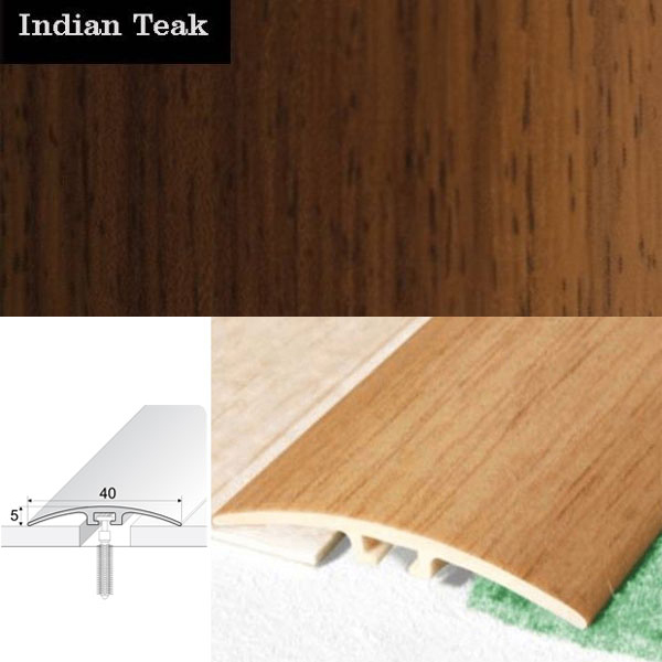 UPVC Wood Effect Screw Fix Door Threshold For Carpet & Laminate Floor