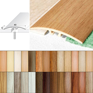 UPVC Wood Effect Door Threshold Ramp 40mm for Laminate, Carpet, or Tile Floors