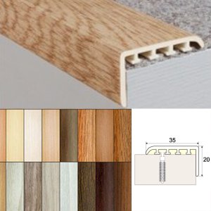 UPVC Wood Effect Stair Nosing Edge Trim