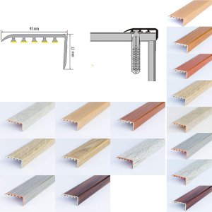 UPVC Wood Effect Stair Nosing Trim for Wooden Floors
