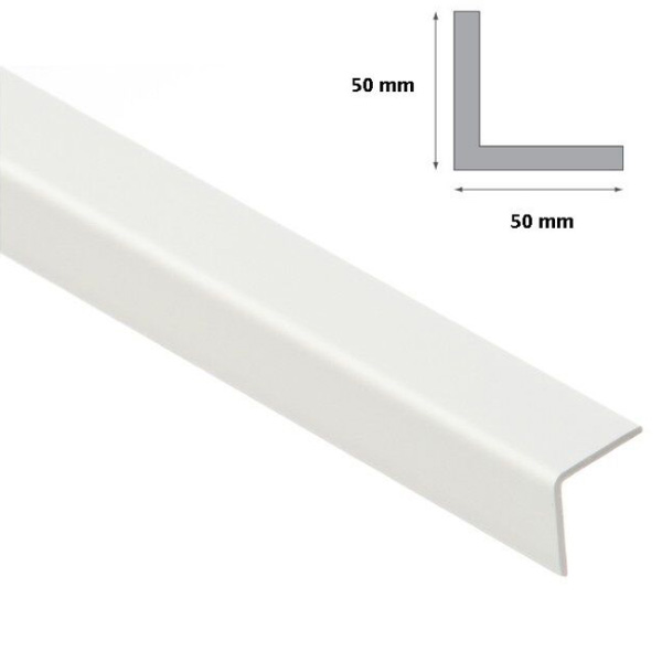 White Plastic Pvc Corner 90 Degree Angle Trim 1m Long