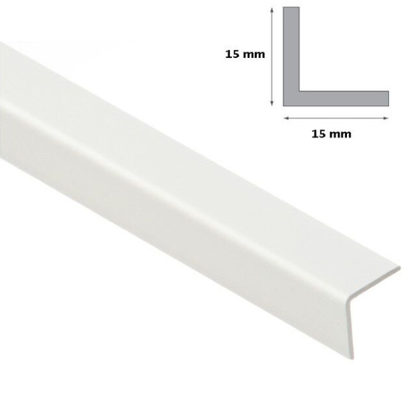 White Plastic Pvc Corner 90 Degree Angle Trim 1m Long