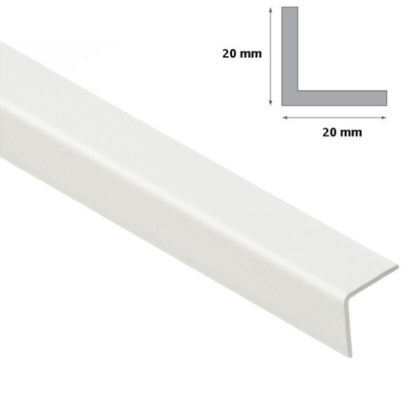 White Plastic Pvc Corner 90 Degree Angle Trim 1m Long