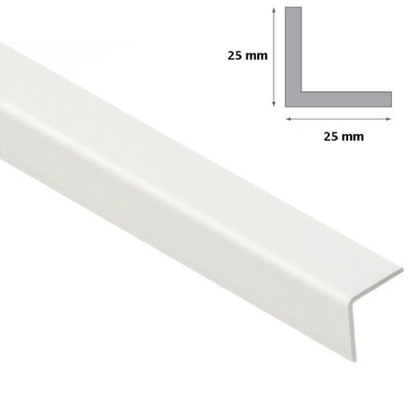 White Plastic Pvc Corner 90 Degree Angle Trim 1m Long