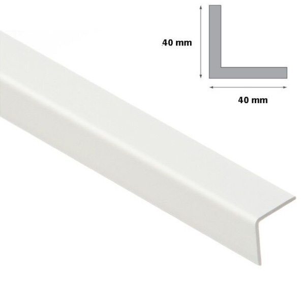 White Plastic Pvc Corner 90 Degree Angle Trim 1m Long