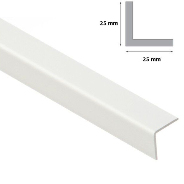 White Plastic Pvc Corner 90 Degree Angle Trim 1m Long