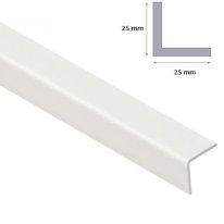 White Plastic Pvc Corner 90 Degree Angle Trim 1m Long