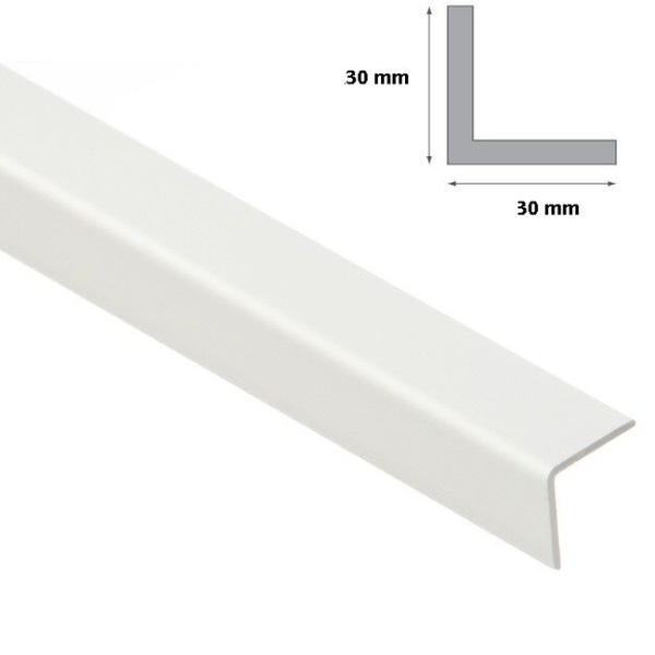 White Plastic Pvc Corner 90 Degree Angle Trim 1m Long