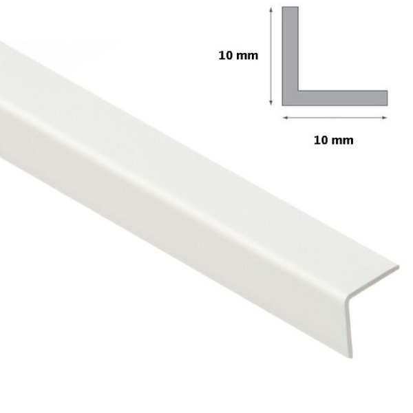 White Plastic Pvc Corner 90 Degree Angle Trim 1m Long