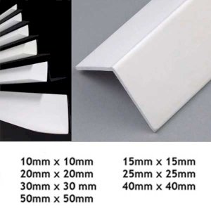 White Plastic PVC Corner 90 Degree Angle Trim 2.9m Long