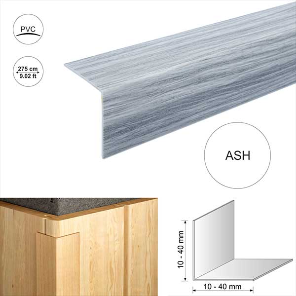Wood Effect Plastic PVC Corner 90 Degree Angle Trim 2.75m Long