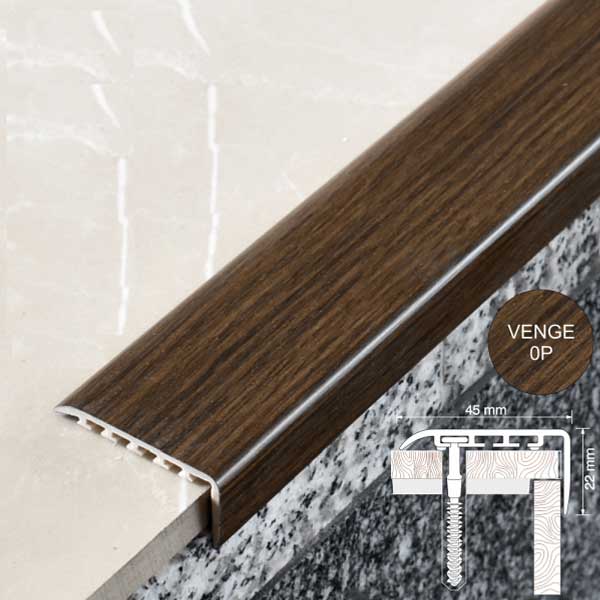 Wood Effect UPVC Stair Nosing Trim